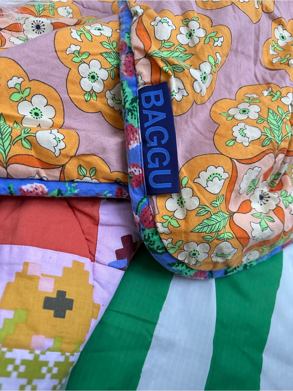 BAGGU deadstock throw quilt